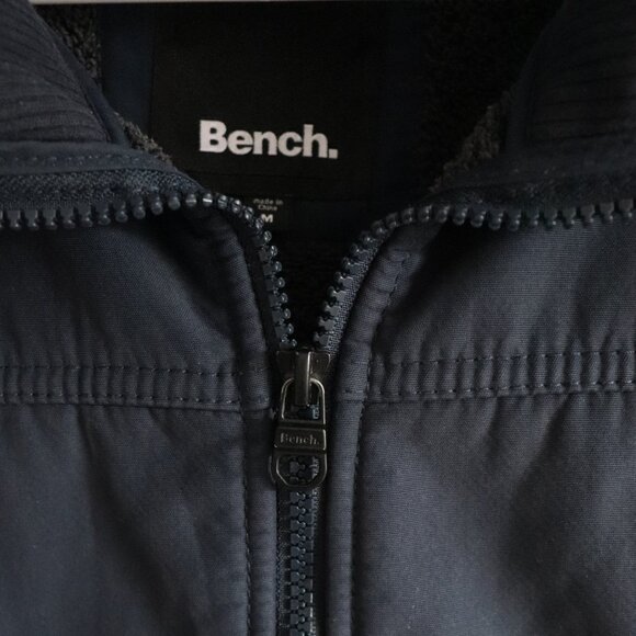 Bench Mens Blue Sz M Full Zip Mid-Weight Sherpa Long Sleeve Utility Jacket - Picture 5 of 14